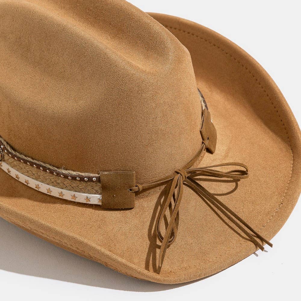Western Star Layered Strap Cowboy Hat