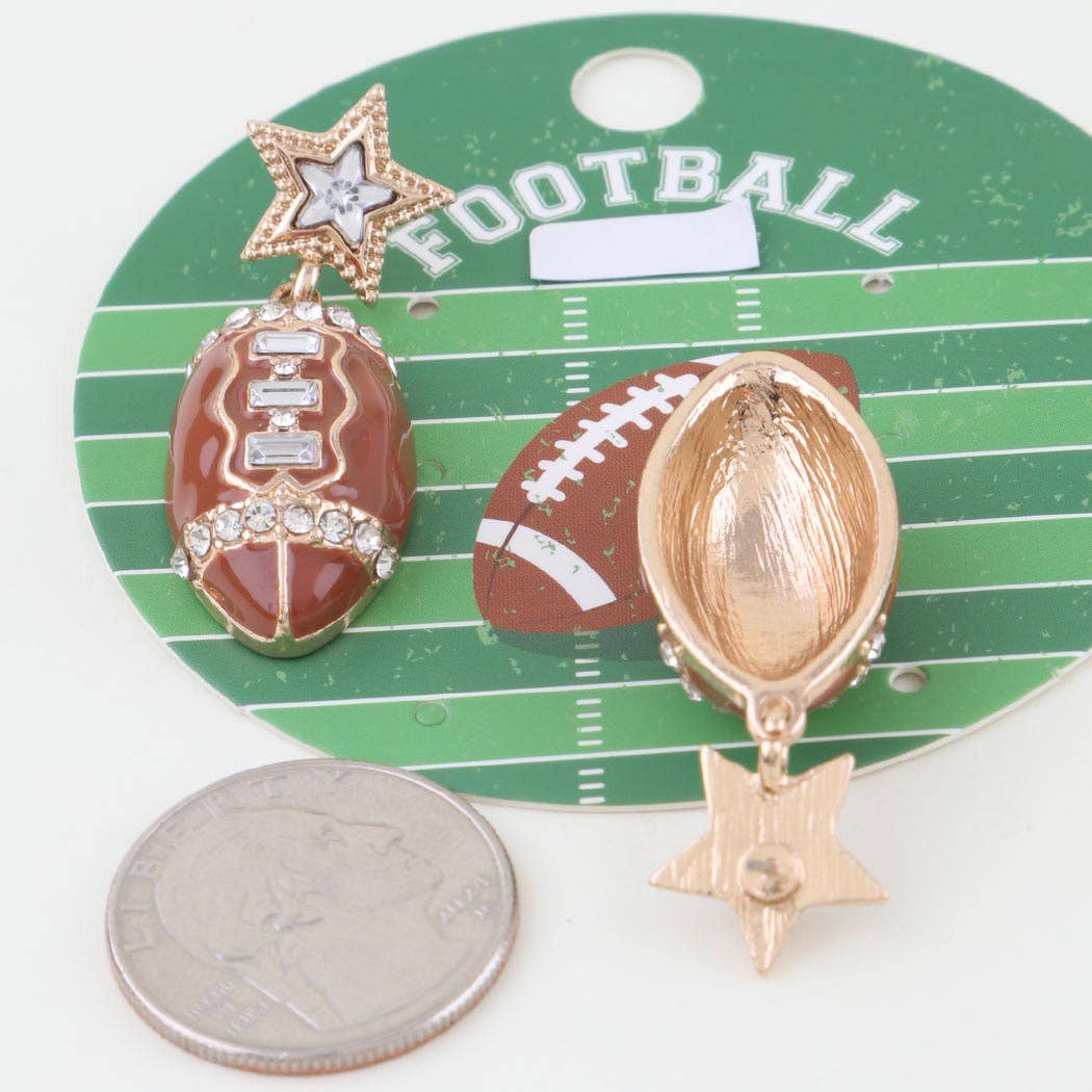 Game Day Glam Football Earrings