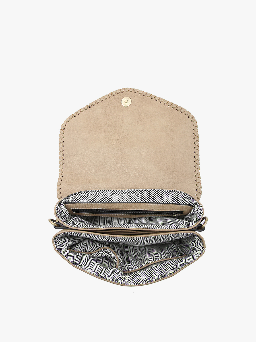 Sloane Crossbody w/ Whipstitch and Tassel
