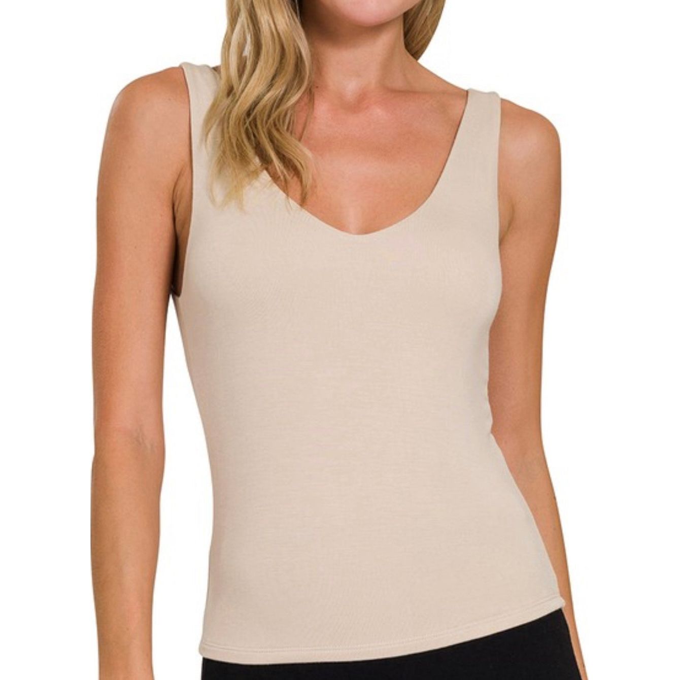 Tank Top by Zenana (Sand Beige)