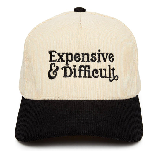 2-Tone Corduroy Hat - Expensive & Difficult - Black
