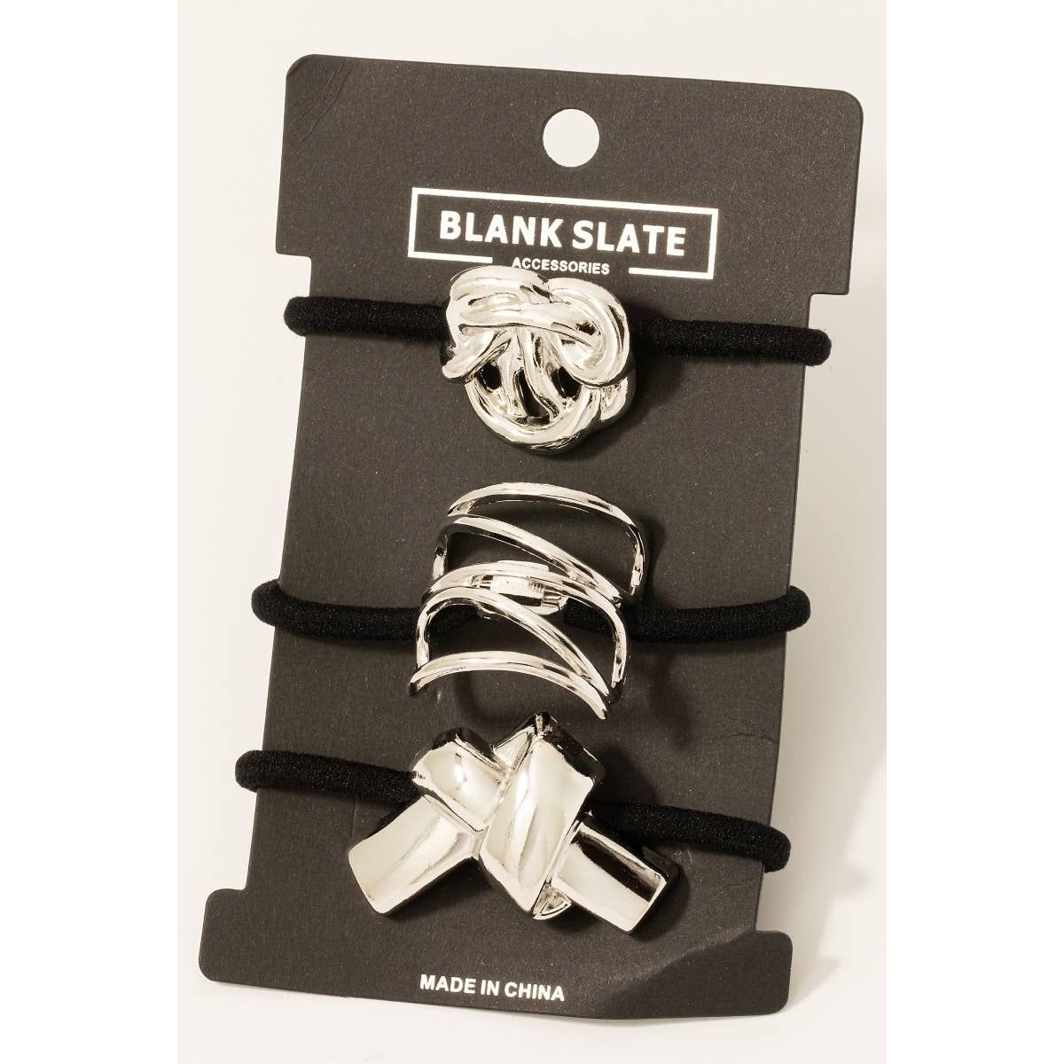 Mixed Metallic Knot Hair Tie Set