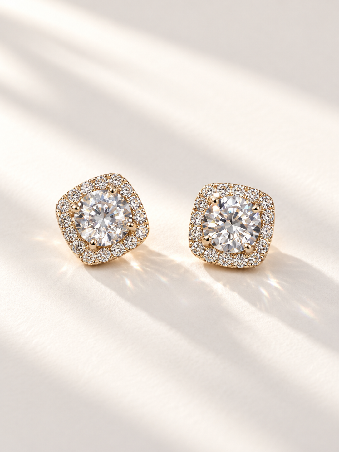Cushion Glow Halo Studs