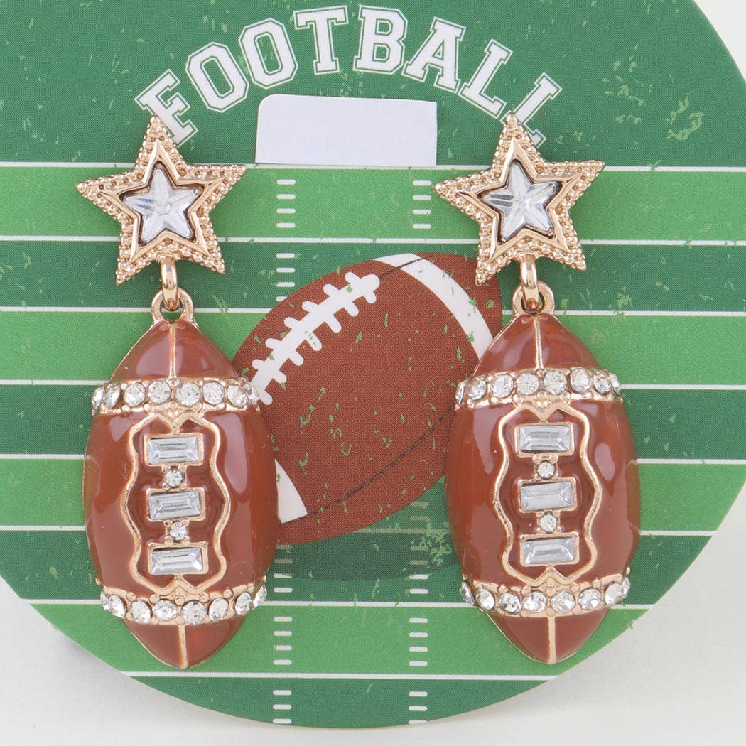 Game Day Glam Football Earrings