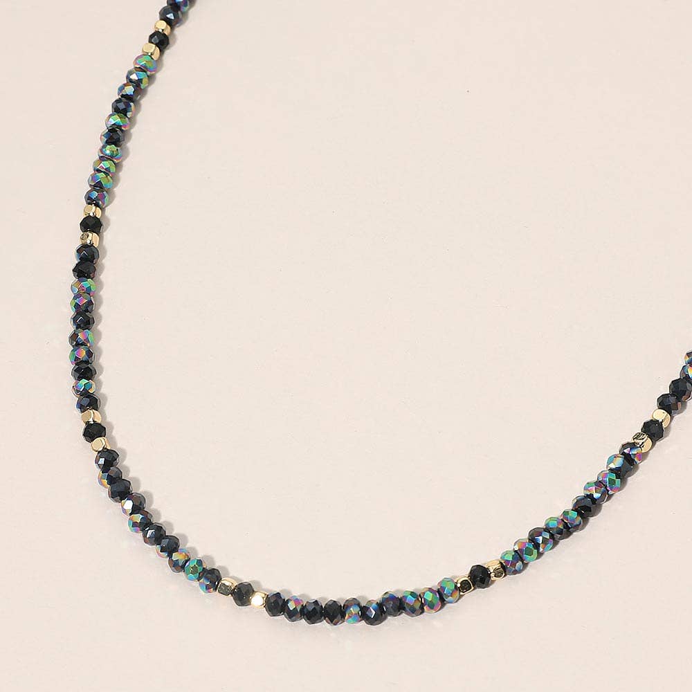 Faceted Beaded Choker Necklace