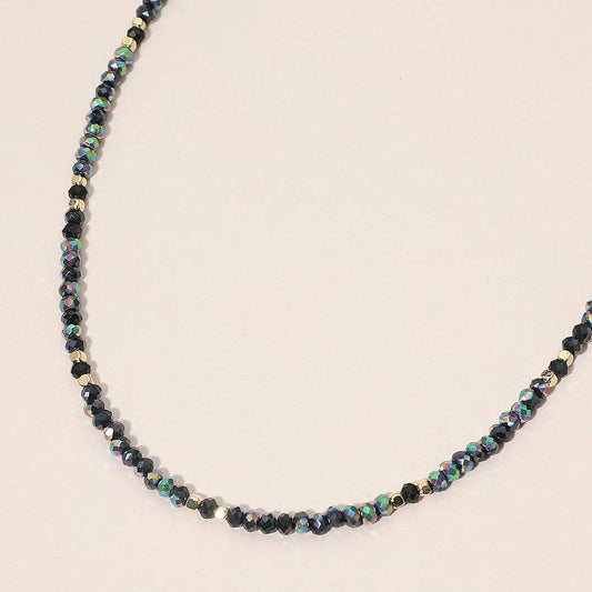Faceted Beaded Choker Necklace