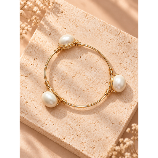 The Maeve Pearl Bangle