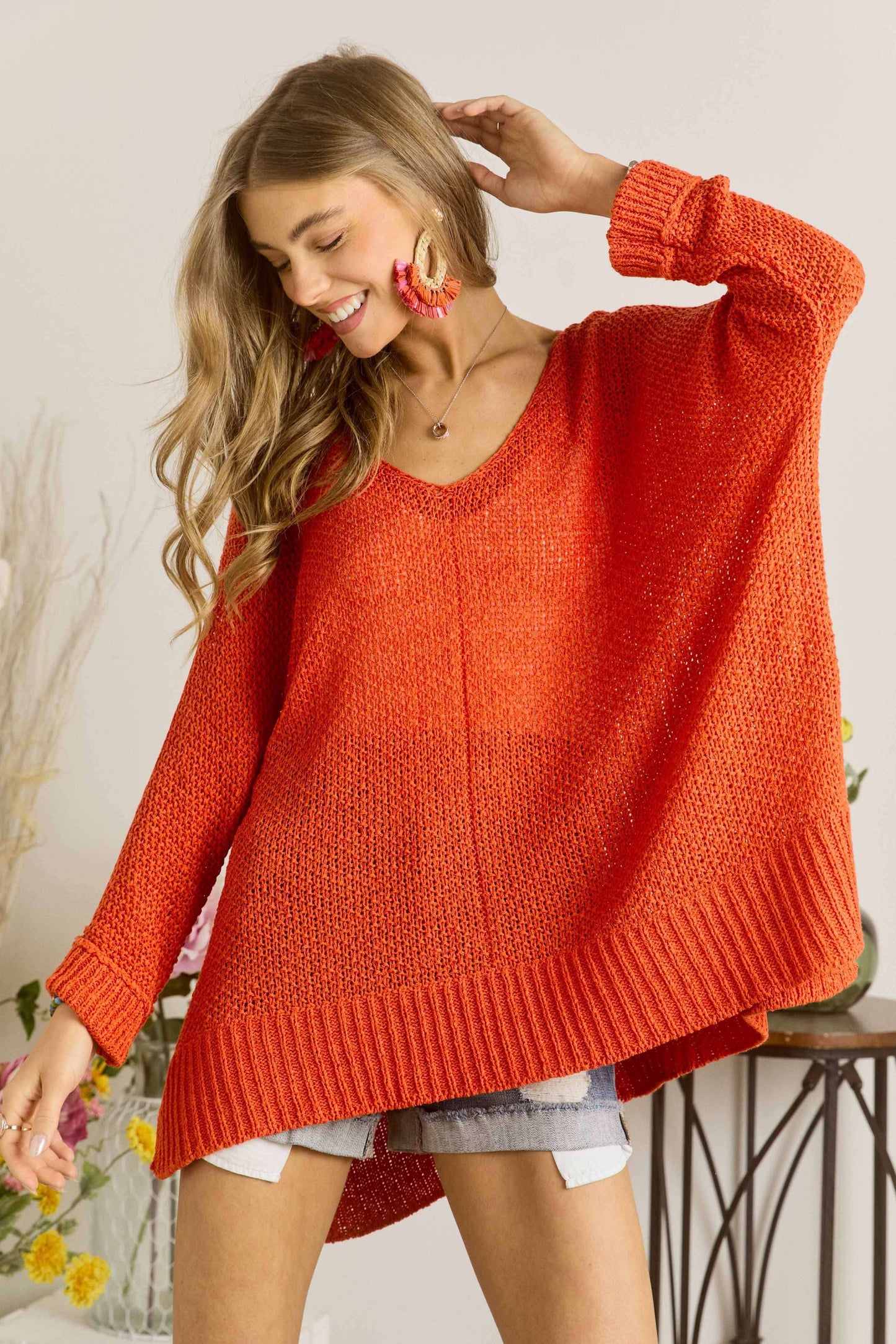 Loose Fit Sweater Top