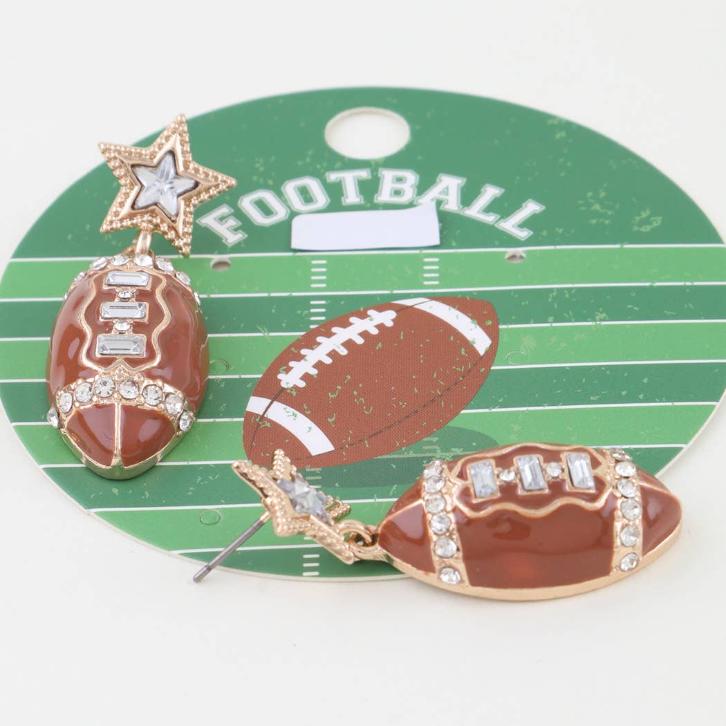 Game Day Glam Football Earrings