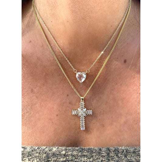 Faith within double necklace