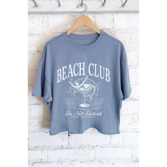 BEACH CLUB DO NOT DISTURB GRAPHIC LONG CROP TOP