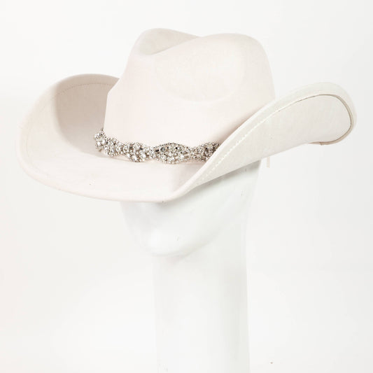 Rhinestone Chain Strap Western Cowboy Hat