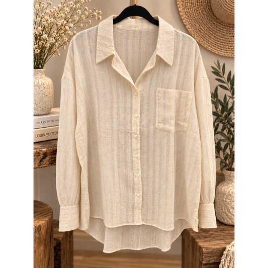 Sunday in Capri Button Up Blouse