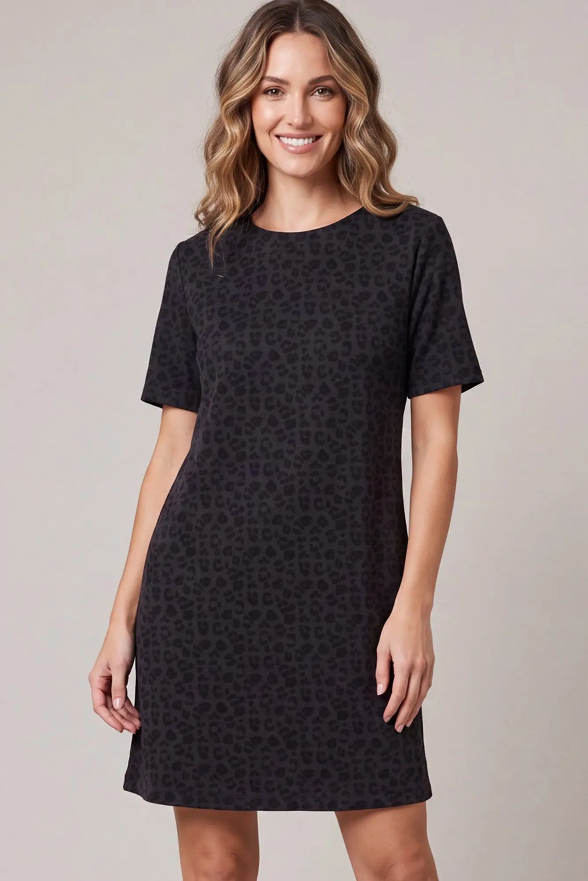Midnight Leopard Dress