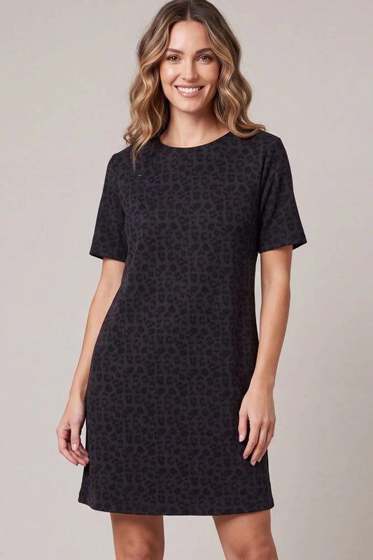 Midnight Leopard Dress