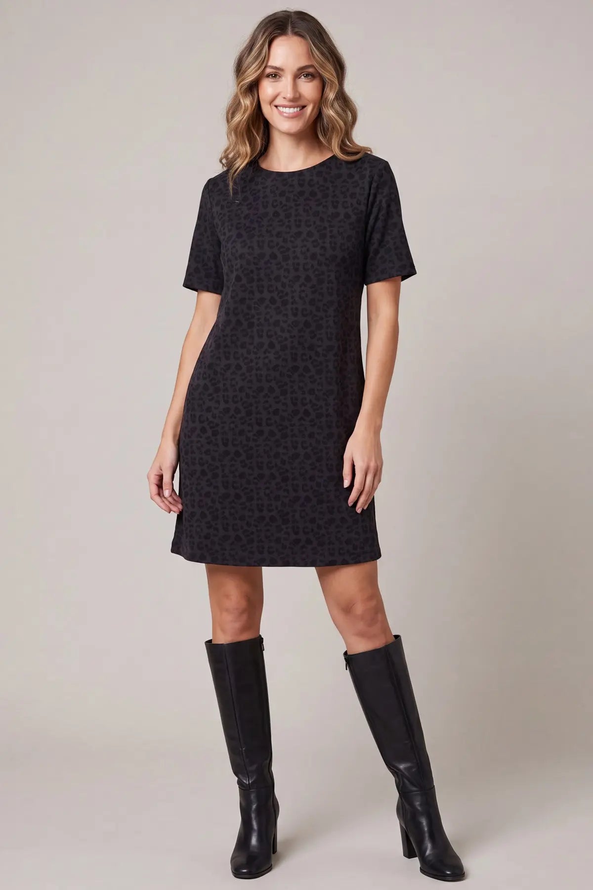 Midnight Leopard Dress