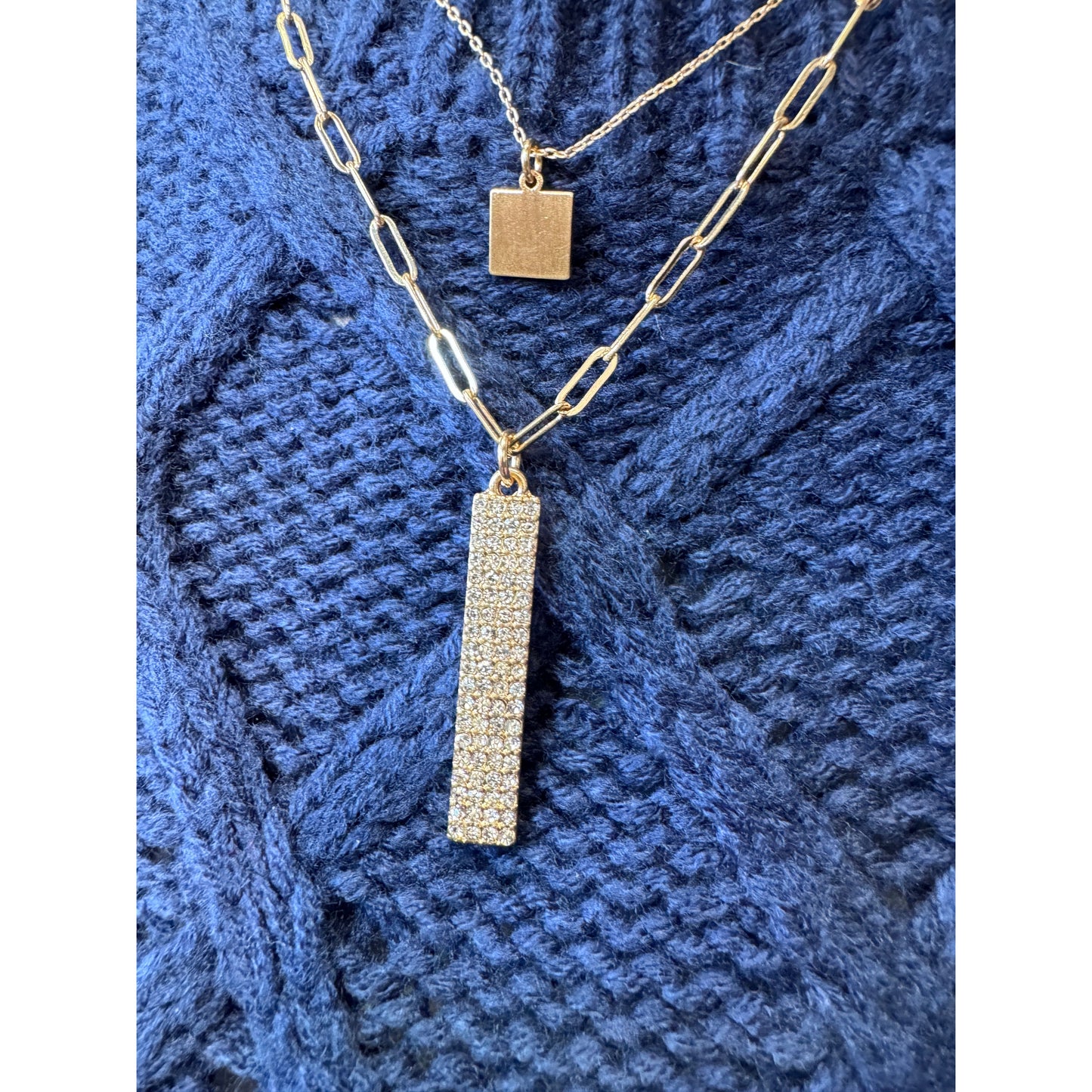 Double bar necklace