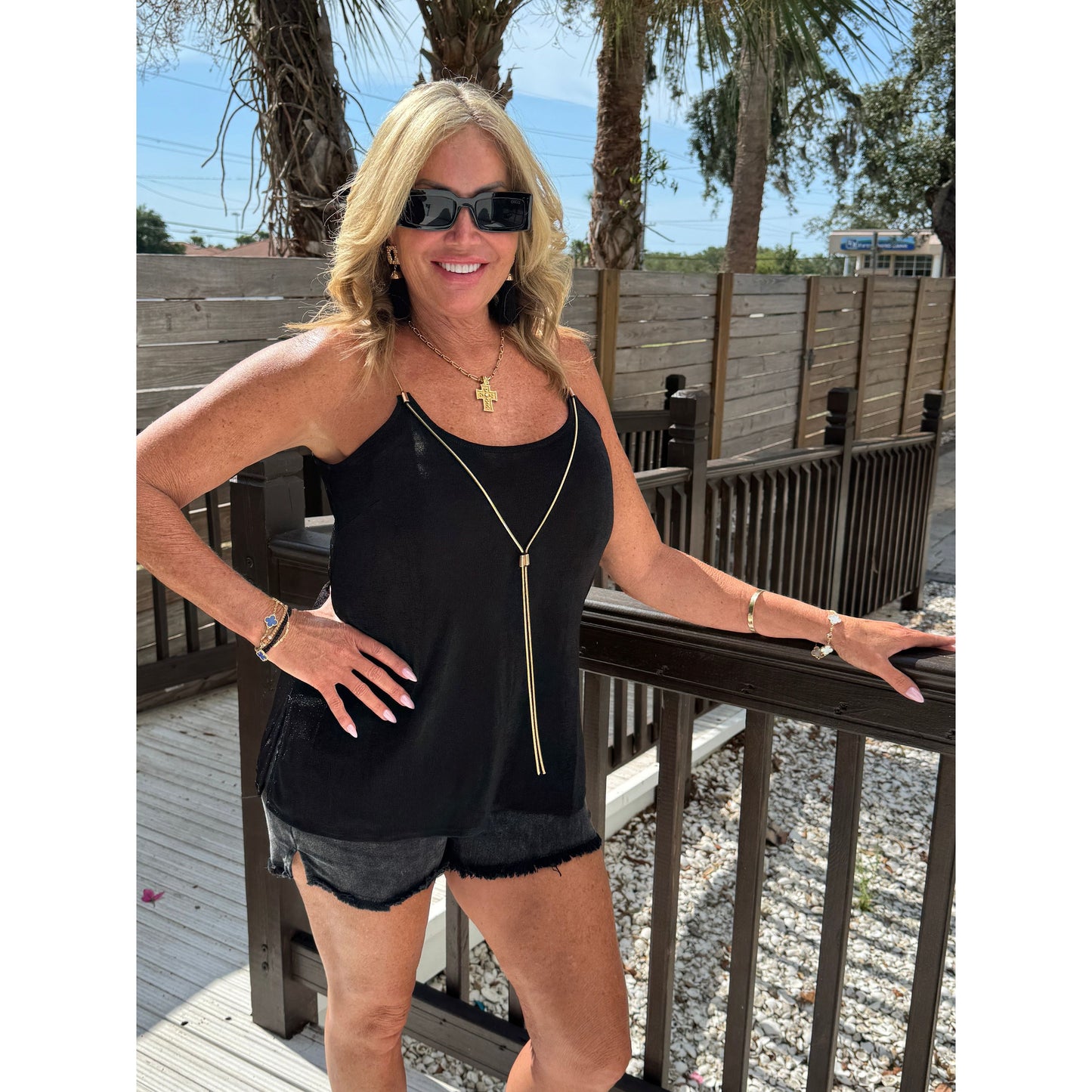 Golden Moments Gold Necklace Cami top