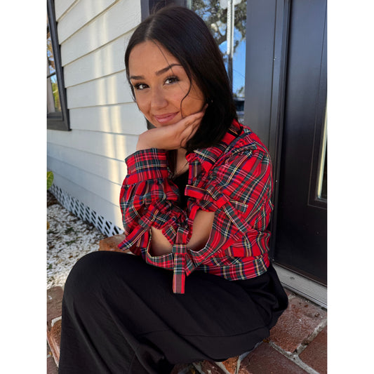 Mistletoe Mountain Top Flannel