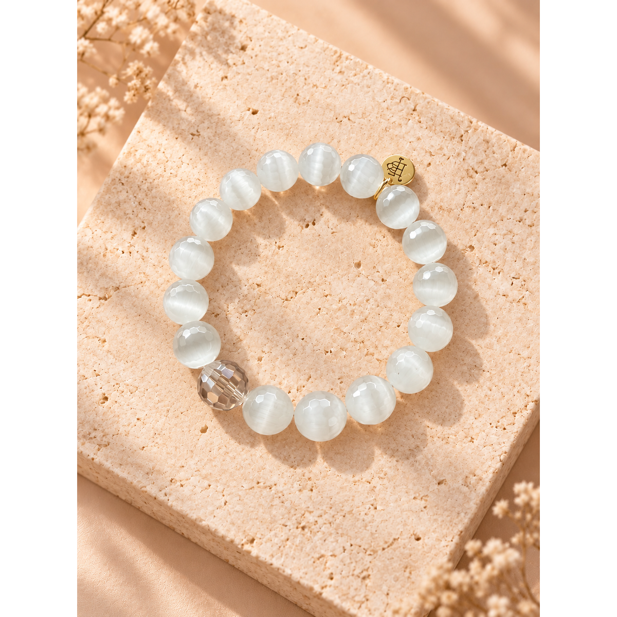 Kendley Stretch Bracelet - Grey Cat's Eye
