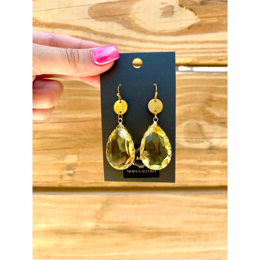 yellow stone earrings