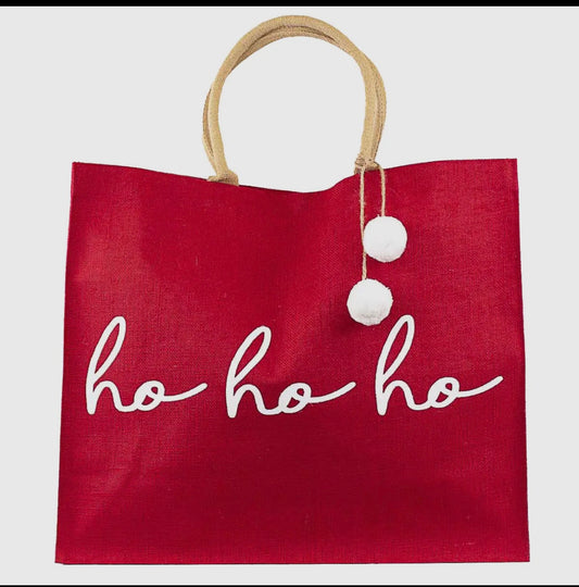 Ho Ho Ho 22x19x8 Holiday tote