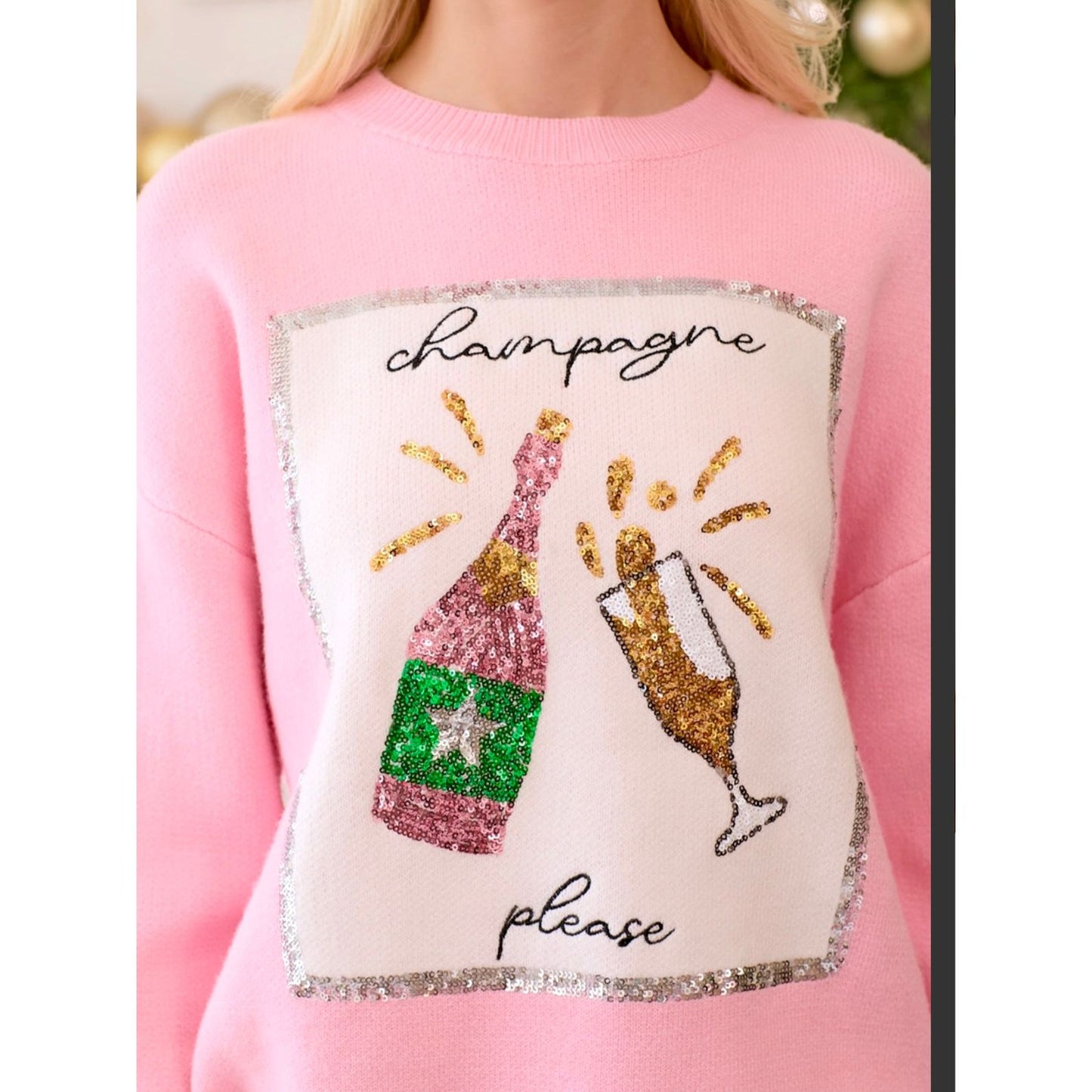 Champagne Please Sweater