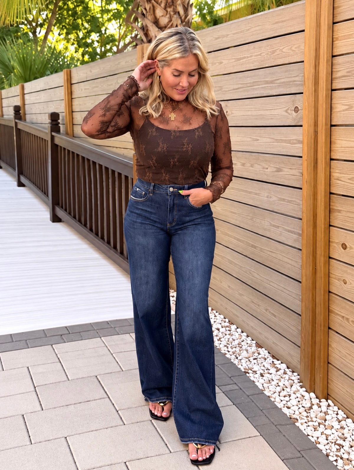 Flying Monkey Dark Wash Wide Leg Jeans