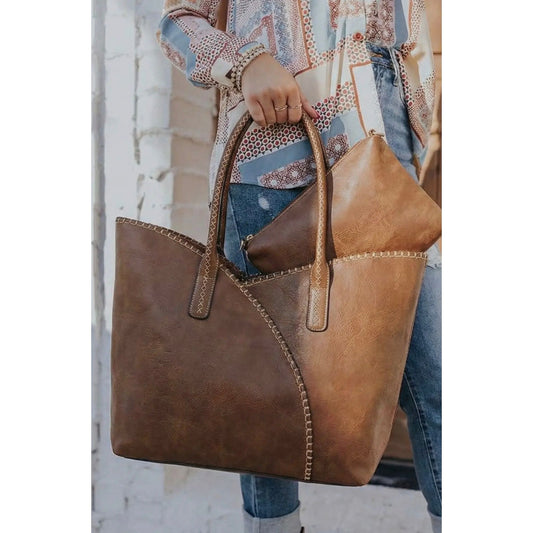 Vegan leather Tote Bag