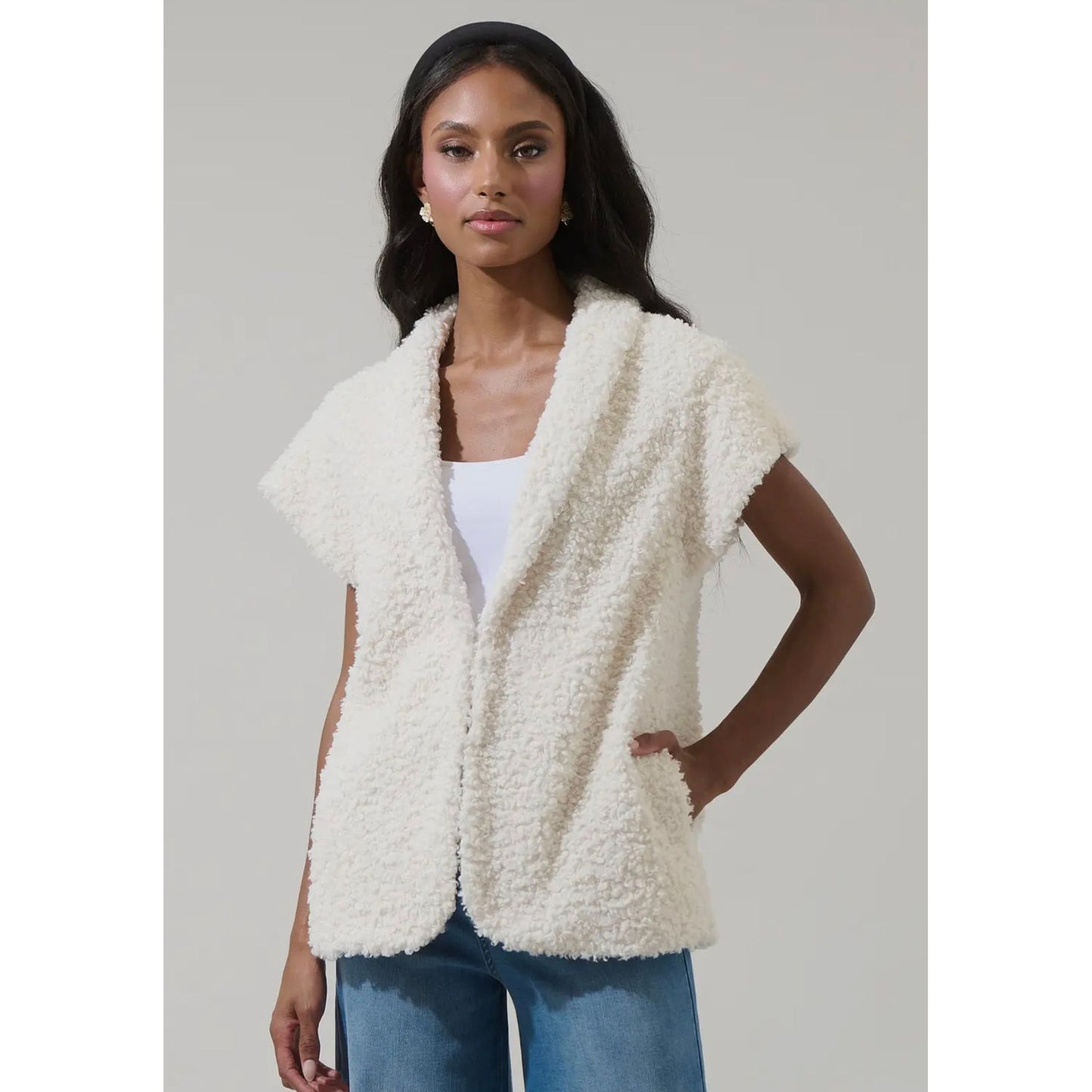 Janna Sherpa Vest Sugarlips