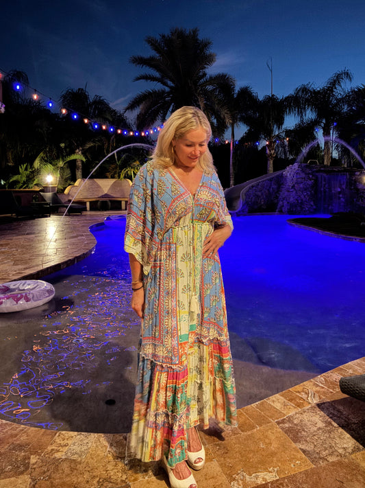 Boho Aqua Lust Dress