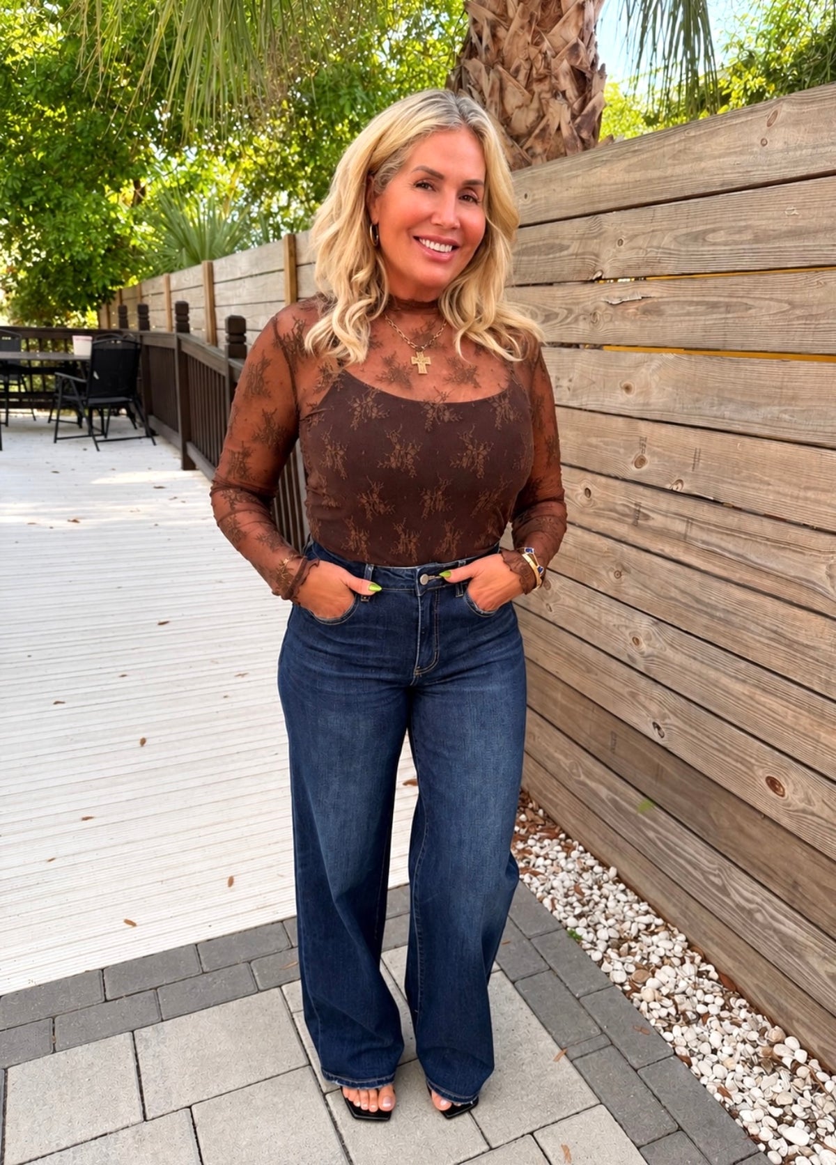 Flying Monkey Dark Wash Wide Leg Jeans