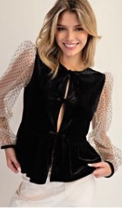 Christmas in the city velvet top