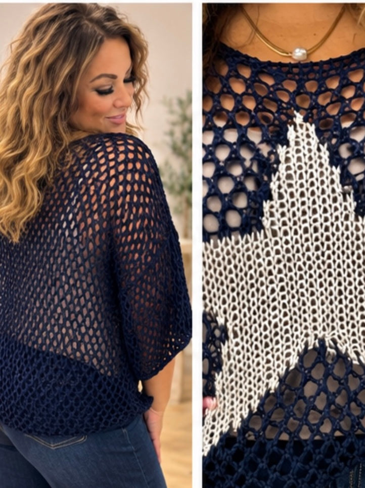 Starlit Coast Crochet Top Made in Italy