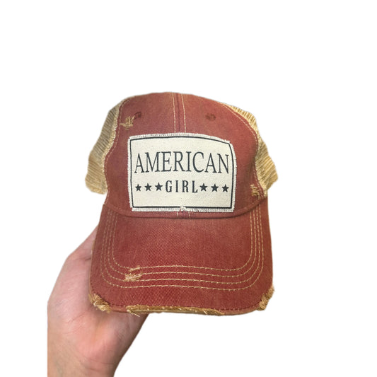 American Girl Trucker Hat Baseball Cap