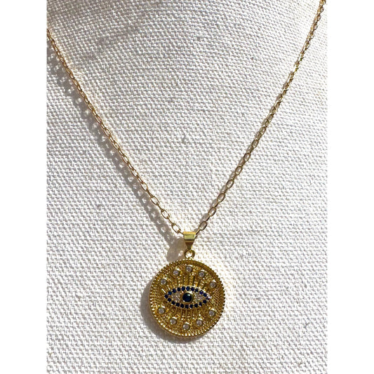 Evil eye dainty necklace