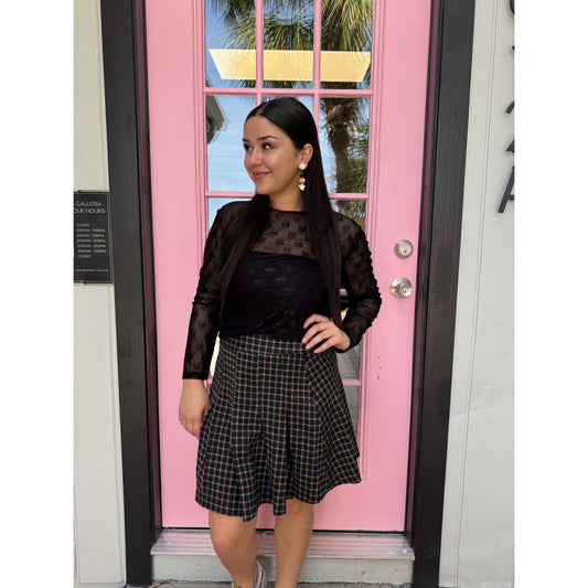Pretty in Plaid pleated skirt