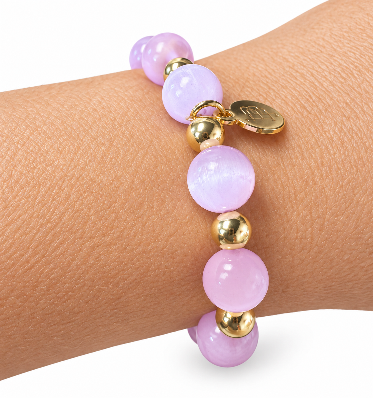 The Evelyn Stretch glass beaded bracelet/Bourbon and Boweties