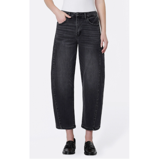 Flying Monkey High Rise Black Barrel Jeans