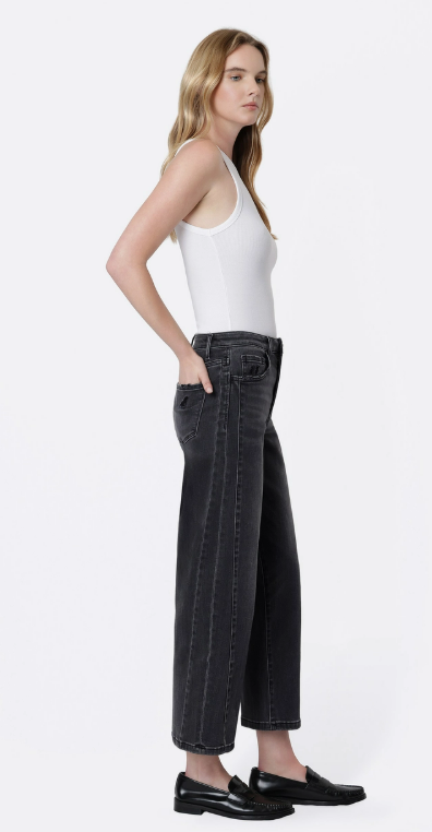 Flying Monkey High Rise Black Barrel Jeans