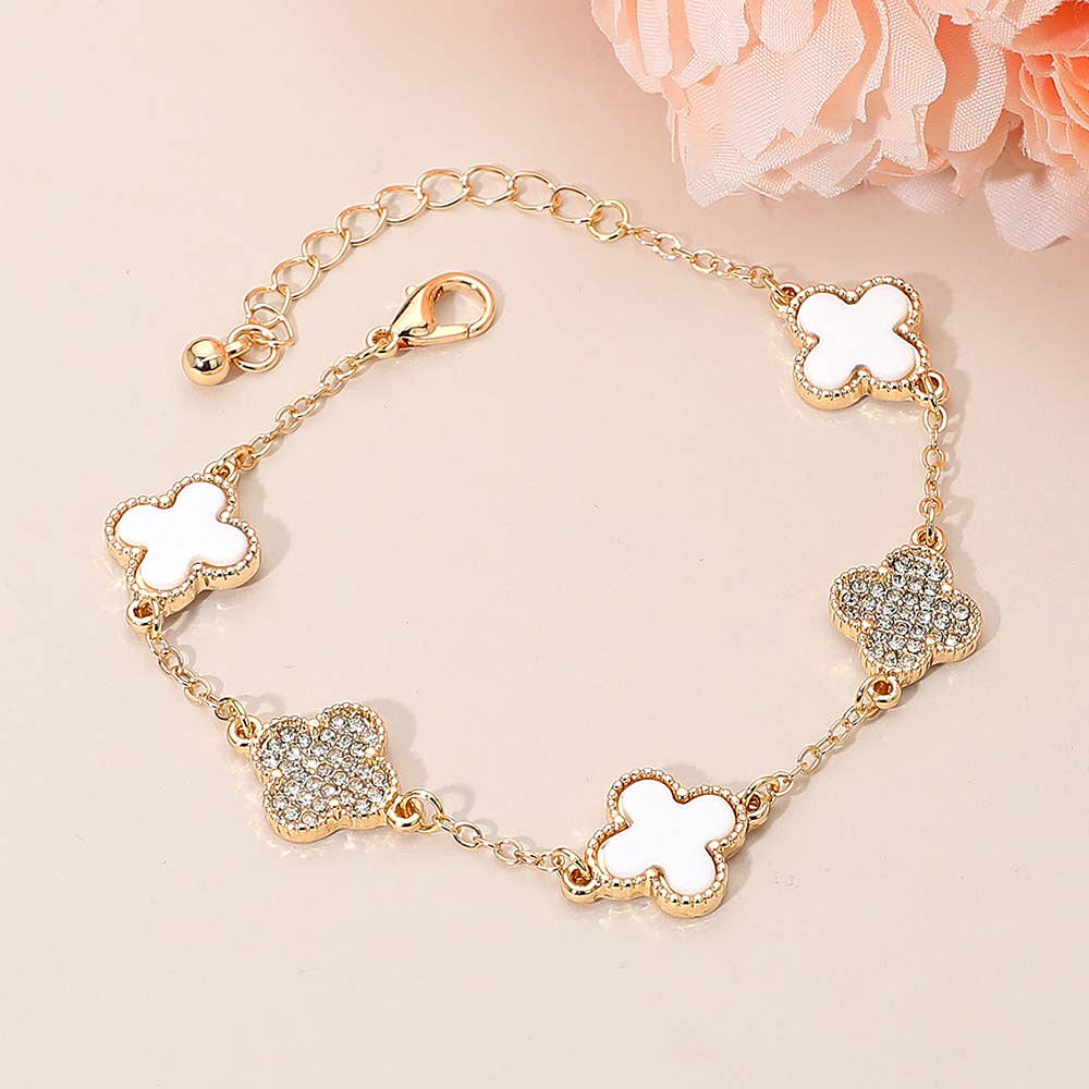 Gold Dipped Clover Bracelet