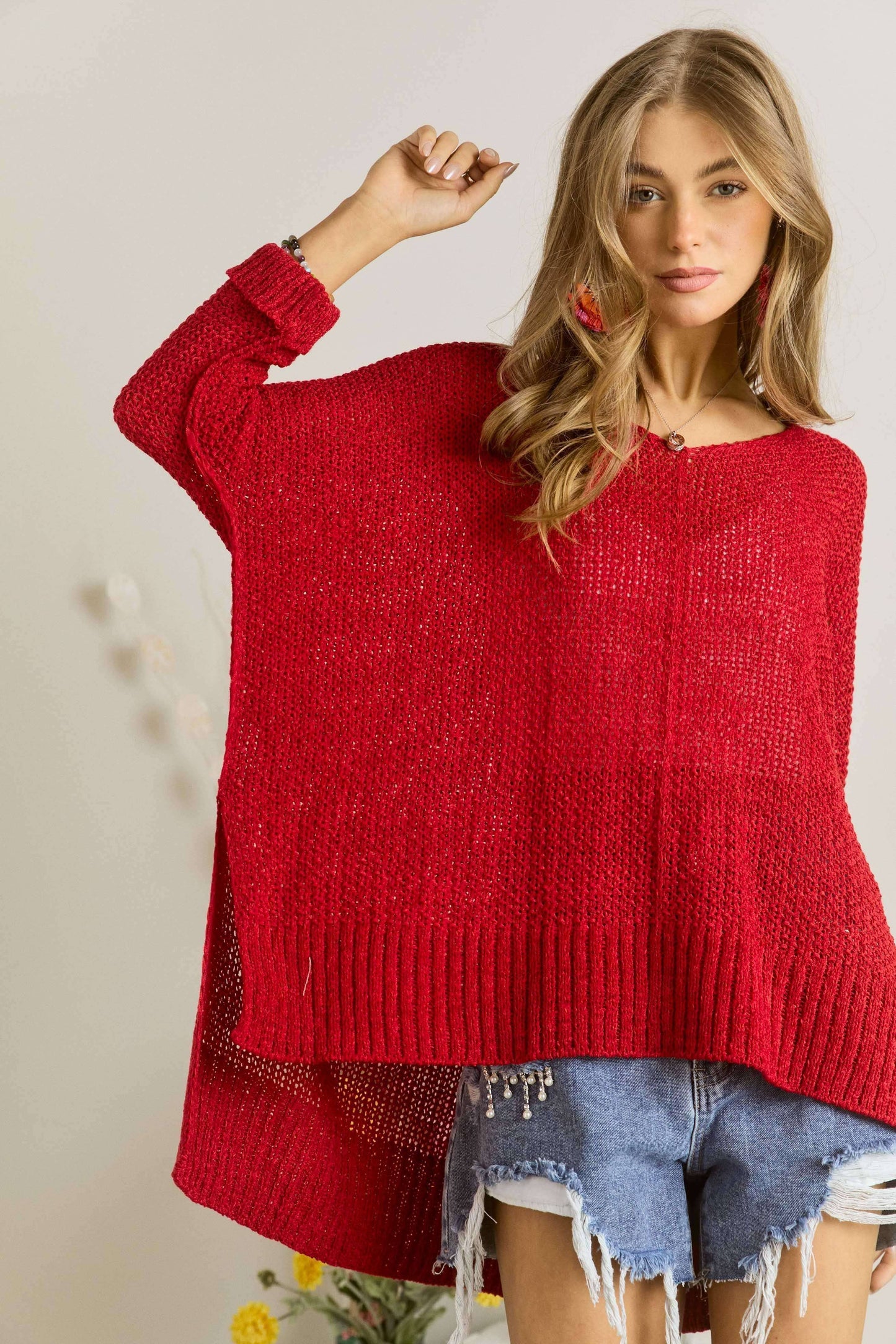 Loose Fit Sweater Top