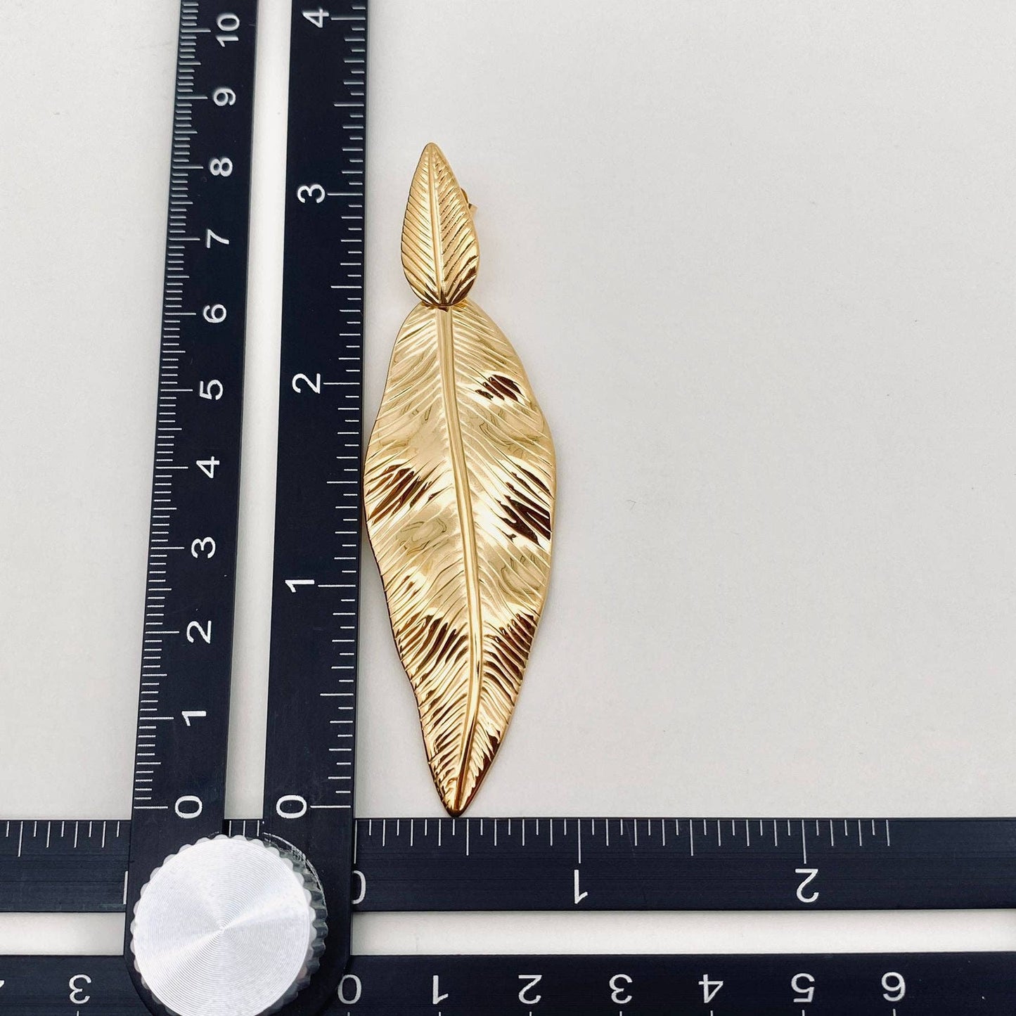 18K Gold Plated Feather earrings