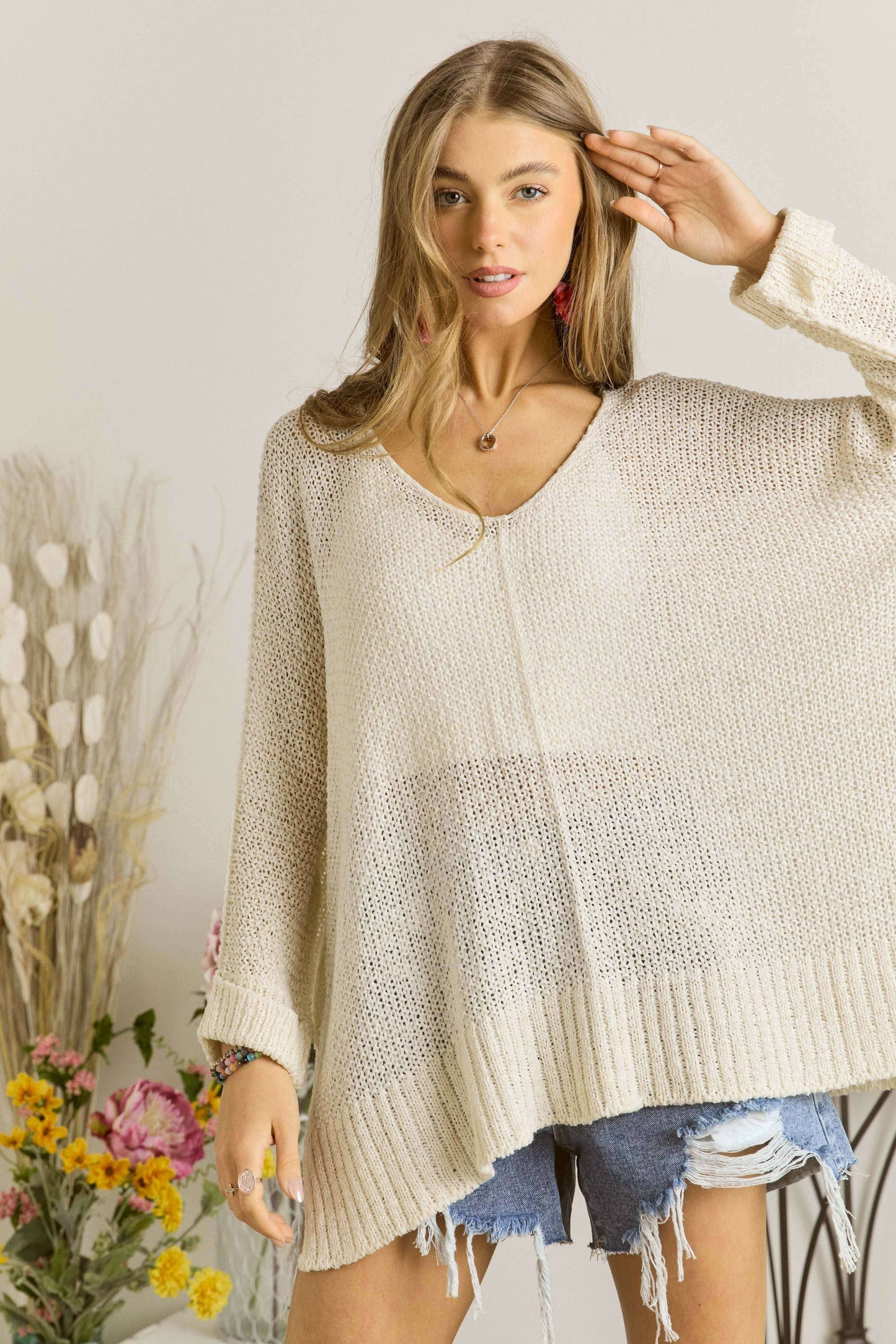 Loose Fit Sweater Top