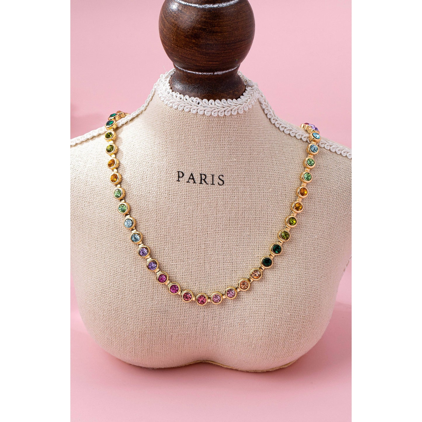 Rainbow Tennis Necklace