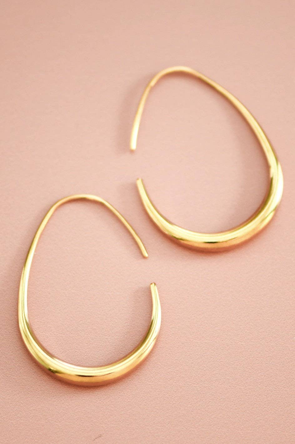 18K Gold Plated Waterproof Stainless Steel Hoop Earring