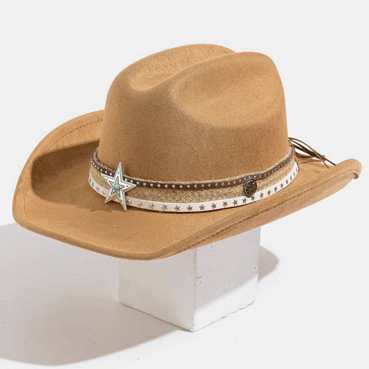 Western Star Layered Strap Cowboy Hat
