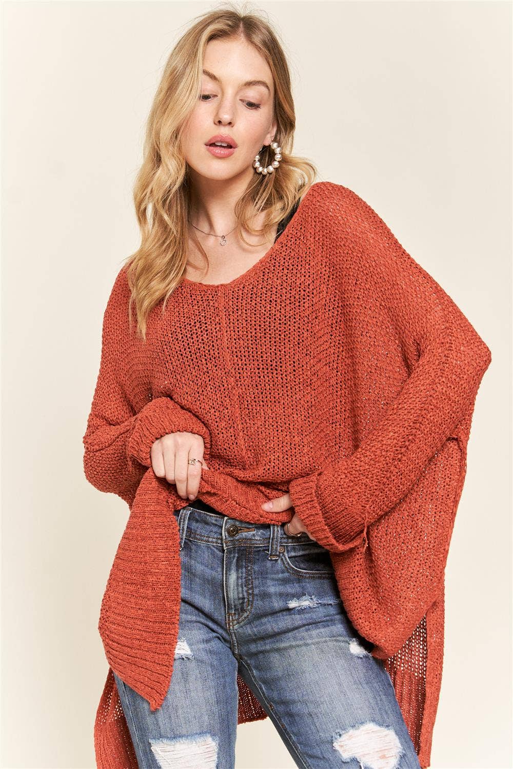 Loose Fit Sweater Top