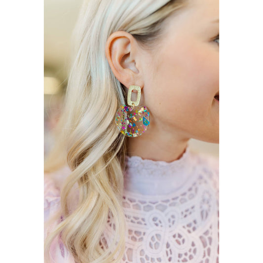 Rainbow Flake Oval Drops