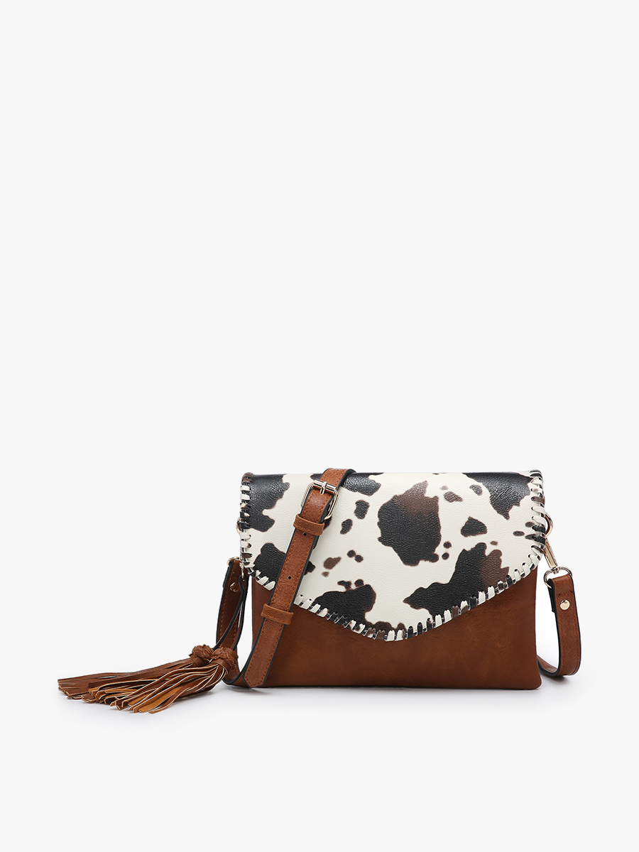 Sloane Crossbody w/ Whipstitch and Tassel